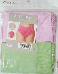 Kit com 2 Calcinha Biquini Zee Rucci Cintura Média Plus Size