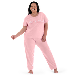 Pijama Feminino Zee Rucci Manga Curta Com Calça Plus Size - Tenda das Cuecas - Meias e Pijamas