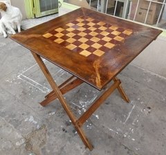 Mesa de Ajedrez de Madera Plegable