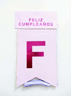 Banderín Feliz Cumpleaños letra color - comprar online