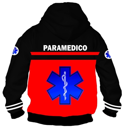 Campera CZT-0662B - Emergencias Medicas 2 (Paramedicos) Roja y Negra - comprar online