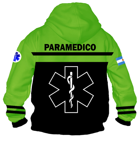 Buzo BZT-0662D - Emergencias Medicas 2 (Paramédicos) Verde y Negro - ZT indumentaria