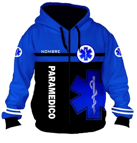 Campera CZT-0662 - Emergencias Medicas 2 (Paramedicos) Azul y Negra