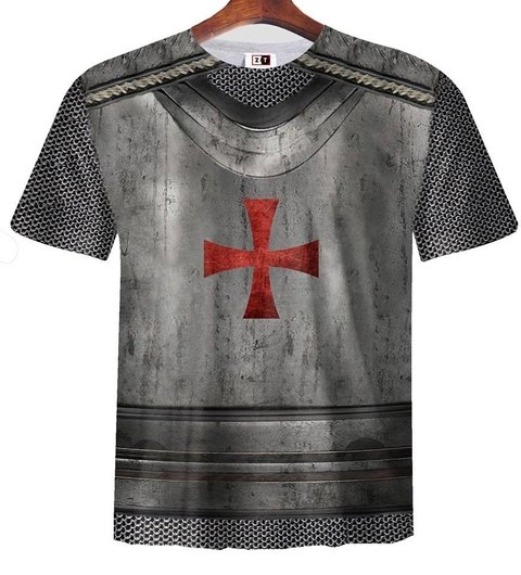 Remera ZT-0312 - Armadura Medieval 2 Cruzados Templarios