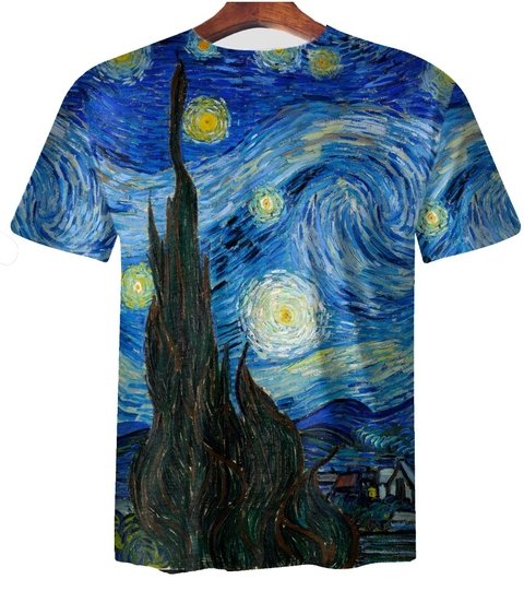 Remera ZT-0341 - Van Gogh 1 Noche estrellada - comprar online