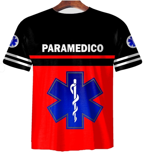 Remera ZT-0662B - Emergencias Medicas 2 (Paramedicos) Rojo y Negro - comprar online