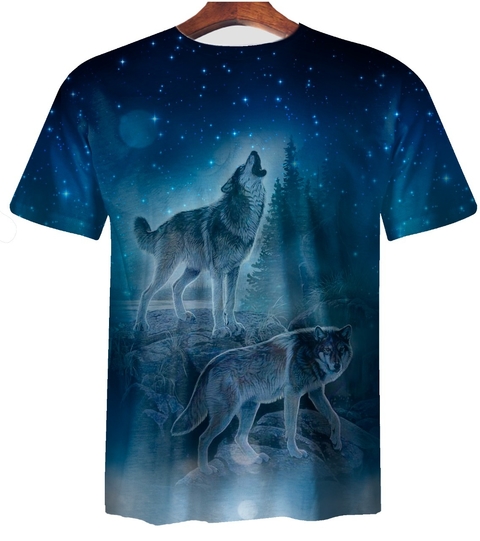 Remera ZT-1004 - Lobos en la noche - comprar online