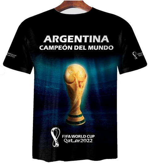 Remera ZT-1118 - Messi Acariciando la Copa del Mundo - comprar online