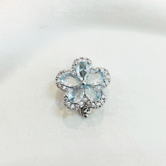 Berloque Charm Flor de zirconias prateada - loja online