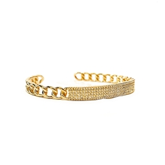 Bracelete com zirconias cristal em ouro 18kl - comprar online