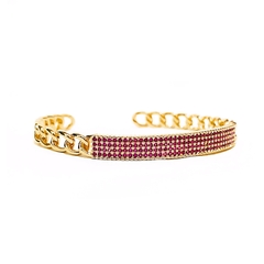 Bracelete com zirconias pink em ouro 18kl - comprar online