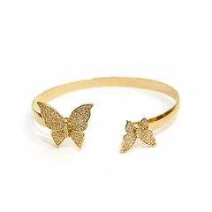 Bracelete de borboletas cravejado com zirconias