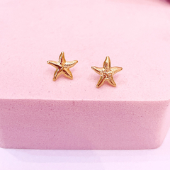 Brinco de estrela do mar mini em ouro 18kl