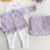 Saída maternidade tricot lilás e branco/ 3 peças - Malu
