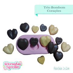 Molde Trio BomBom Coração