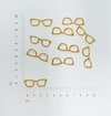 Oculos Quadrado M -Dourado Glitter - comprar online