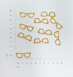 Oculos Quadrado M -Dourado Glitter - comprar online