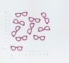 Oculos Quadrado M EVA Pink Glitter