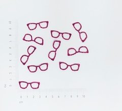 Oculos Quadrado M EVA Pink Glitter