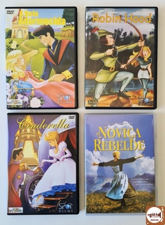 DVDs Infantil A Bela Adormecida, Robin Hood, Cinderela, A Noviça Rebelde