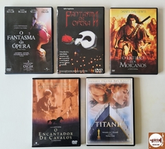 DVDs O Fantasma da Ópera 2x, O Último dos Moicanos, O Encantador de Cavalos, Titanic