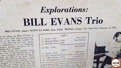Bill Evans Trio - Explorations (1º Press EUA - MONO - 1961) - Jazz & Companhia Discos
