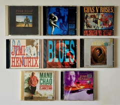 Lote 8 x CDs com defeito - Pink Floyd, Guns N' Roses, B.B. King, Jimi Hendrix, Manu Chao