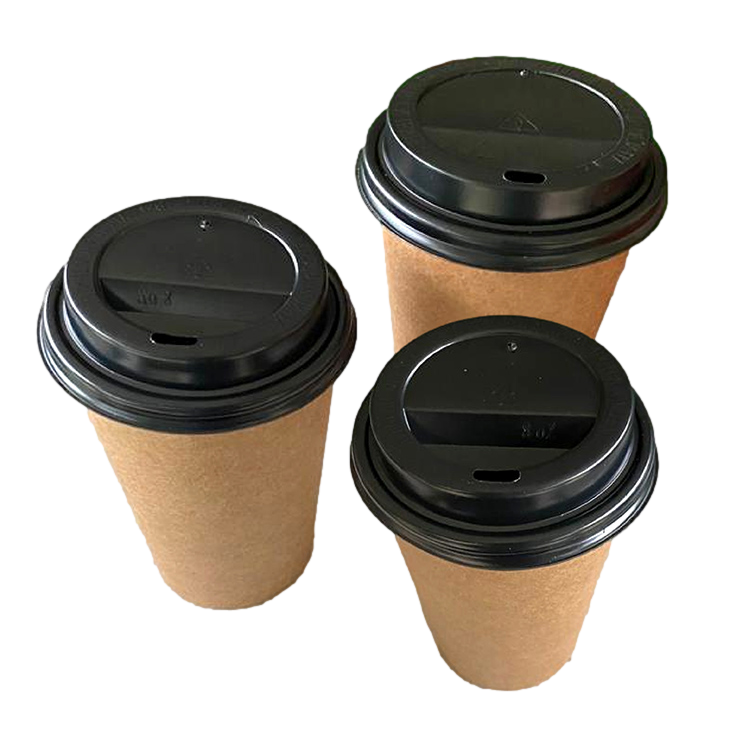 Vasos Descartables Polipapel Kraft 12 Oz Con Tapa 360 CC