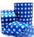 Fita de Cetim Xadrez Azul para Artesanato Laços Pet 35mm x 10m Sakurafitas
