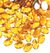 Chaton Oval 14mm Amarelo Sol Pct com 100 peças