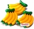 Botão Banana para Artesanato Pct com 10 ref.10371