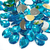 Chaton Gota Azul Tiffany 18mm para Bijuterias e Artesanato Pct 60 pçs ref:5037