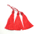 Pompom Tassel Vermelho 9cm Pacote com 10 ref.66806