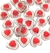 Chaton Coração vermelho Pacote com 60 peças ref:1019