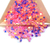 Aplique Granulado Estrela Irisada Rosa - Pct com 5g ref: 0846