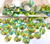 Chaton Verde Irisado Pacote com 150 peças Ref:8153
