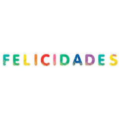 GUIRNALDA CON CONFETTIS 'FELICIDADES'