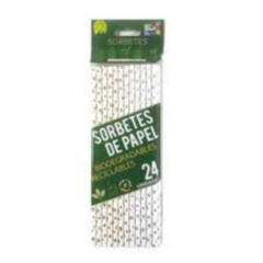 SORBETES POLIPAPEL METALIZADOS 'ESTRELLAS' (pack 24u.)