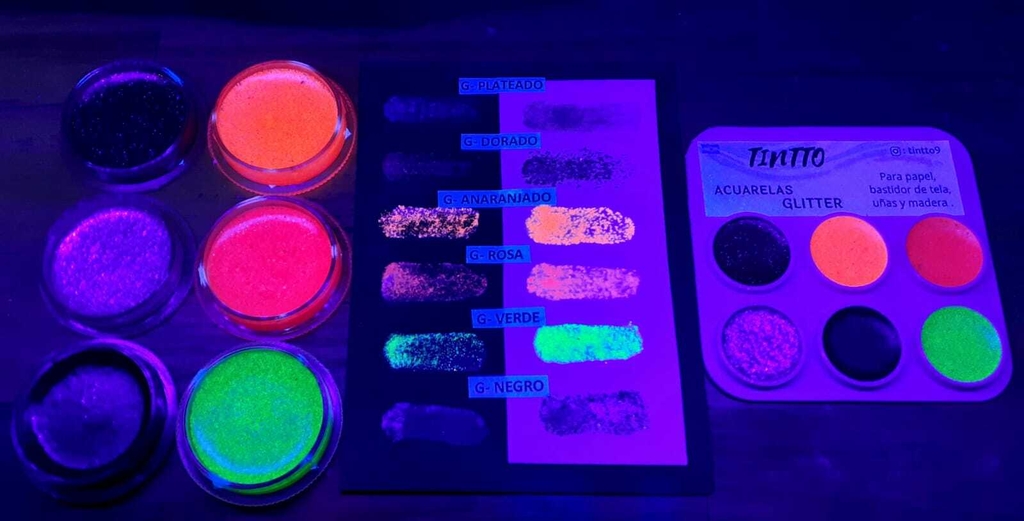 Kit Acuarelas con Pincel Colores Neon
