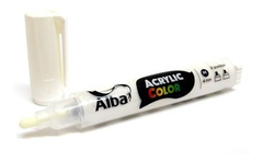 Marcador Acrilico Alba 4 mm BLANCO