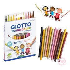 Marcadores GIOTTO TURBO COLOR 12 colores Skin Tones