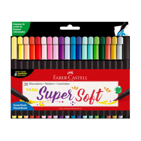 Marcadores Faber Castell Supersoft x20