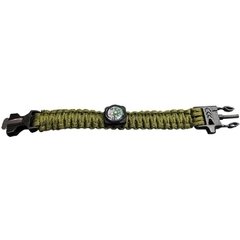 Pulseira de Sobrevivencia Paracord Verde.