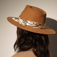 Sombrero Australiano Fieltro Pañuelo Cadenas - comprar online