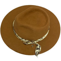 Sombrero Australiano Fieltro Pañuelo Cadenas - comprar online
