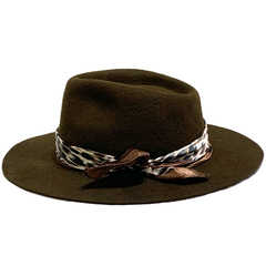 Sombrero Australiano Fieltro Pañuelo Leopardo - loja online