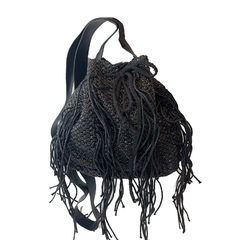 Cartera Rase Rafia con Flecos - comprar online
