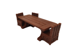Gloomhaven - Mesa com Cadeiras - GORILLA 3D