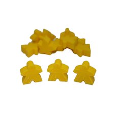 Kit de Meeples amarelo - 20 unidades