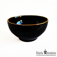 Bowl Jumbo Negro Filete Oro (16 x 14,5 x 14,5 Cm) en internet